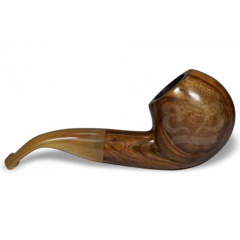 Cachimbo Montana Curvo Encerado (Aceita Filtro 9mm) Piteira Chifre - 5050 PO CH 19